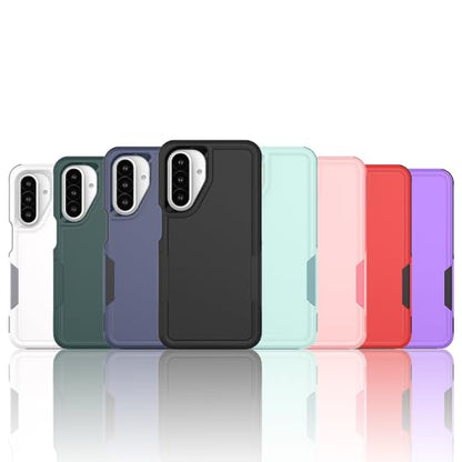 for Samsung Galaxy A17 Case: Dual Layer Protective Heavy Duty Cell Phone Cover Shockproof Rugged with HD Screen Protector - Military Protection Bumper Tough for Samsung Galaxy A17 5G 2026, Red - color: Red (PC) + Black (TPU)