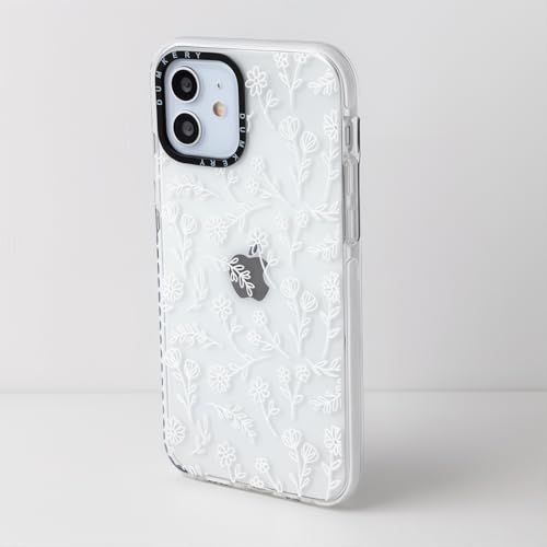 Dumkery Cute White Flowers Case Compatible with iPhone 12 Case, Clear Floral iPhone 12 Pro Cases with Aesthetic Pattern, Soft TPU Shockproof Slim Cover for Girls Women - size: iPhone 12/iPhone 12 Pro