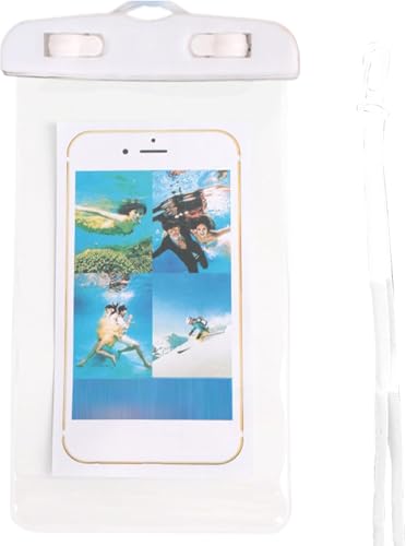 Phone Waterproof Pouch Touchscreen Compatible Cycling Smartphone Bag for Beach Cruise Vacation Swimming Kayaking Diving Travel White - color: White