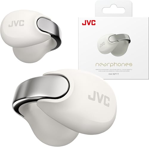 JVC Nearphones HANP1TW Open Ear True Wireless Headphones, White - color: White