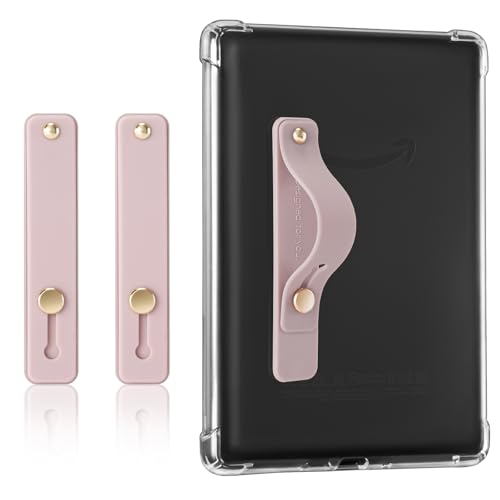 CoBak Hand Strap Holder for Kindle/Tablet - Lightweight TPU, 2 Pack - color: 2-Pack-Pink