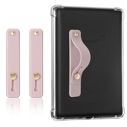 CoBak Hand Strap Holder for Kindle/Tablet - Lightweight TPU, 2 Pack - color: 2-Pack-Pink