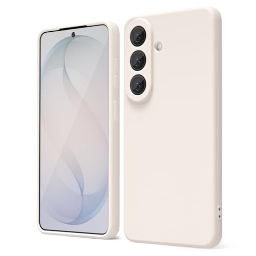 oakxco for Samsung Galaxy S26 Case Liquid Silicone Grip, Cute Thin Slim Soft Rubber TPU Plain Smooth Gel Cover for Women Girl Aesthetic Design, Matte Solid Protective & Shockproof, Beige Stone - color: Beige, size: S26