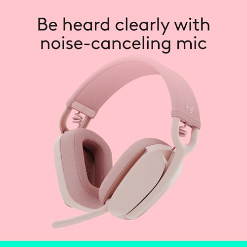 Logitech Zone Vibe 100 Lightweight Wireless Over Ear Headphones - Rose - color: Rose