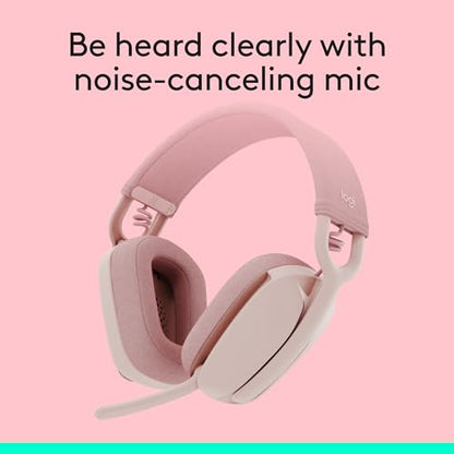 Logitech Zone Vibe 100 Lightweight Wireless Over Ear Headphones - Rose - color: Rose