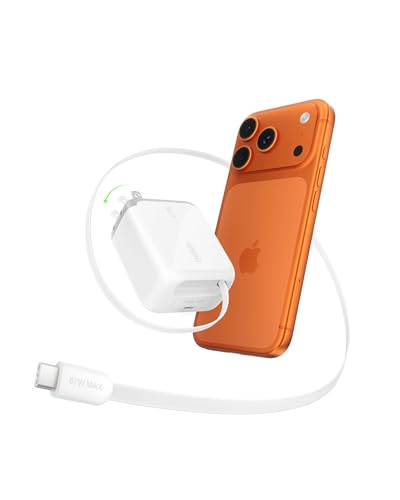 Belkin 67W GaN USB C Retractable Charger Block Fast Charging for Travel - color: White, style: 67W