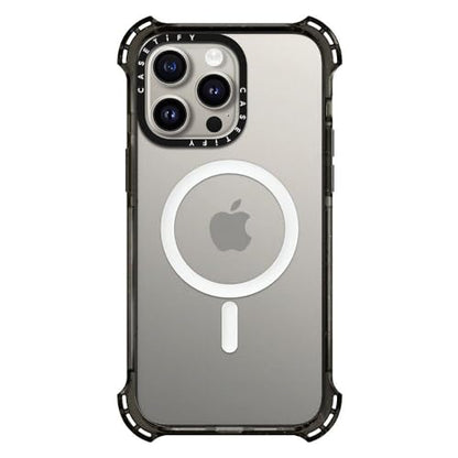 CASETiFY for iPhone 15 Pro Max Case - Bounce Compatible with MagSafe | Shockproof | 21.3 ft. 6x Military Grade Drop Protection | Black - color: Clear Black, size: Iphone 15 Pro Max (6.7")