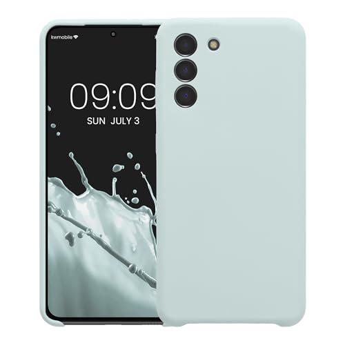 kwmobile Case Compatible with Samsung Galaxy S21 Case - Slim TPU Silicone Phone Cover - Soft Touch Finish - Cool Mint - color: Cool Mint, size: Galaxy S21