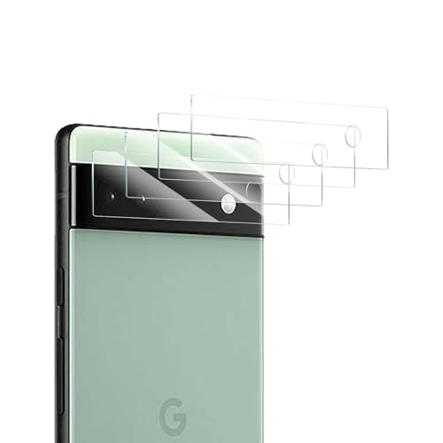 4-Pack Camera Lens Protector for Google Pixel 6A, Tempered Glass Camera Cover Screen Protector Accessories, HD, Anti-scratch, Bubble Free, 9H Hardness, Shockproof Full Protective