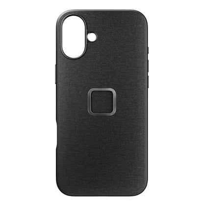 Peak Design Mobile Everyday Phone Case for iPhone 16 Plus, Charcoal, Slim Profile, Drop Protection, Weatherproof Fabric Shell, SlimLink Connects to Mobile Mounts & Gear Gray - color: Gray