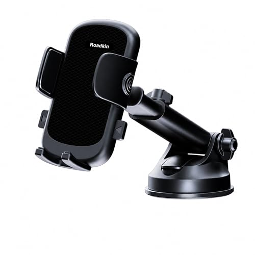 Car Phone Holder,2026 Military Grade,Strongest Suction, Heat Resistant Material, Universal Dashboard and Windshield Mount with Adjustable Suction Cup, Compatible with All Smartphones