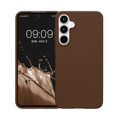 kwmobile Case Compatible with Samsung Galaxy A55 5G Case - Soft Slim Protective TPU Silicone Cover - Chocolate - color: Chocolate, size: Galaxy A55 5G