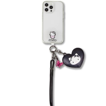 Sonix x Sanrio | Crossbody Phone Strap with Charms | Adjustable, Universal Cell Phone Rope Strap Lanyard | Black Cord | Hello Kitty Butterfly Bows - color: Hello Kitty Butterfly Bows