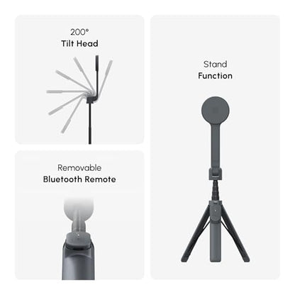 ShiftCam SnapStand Selfie – Magnetic Selfie Stick & Tripod – Compact, Foldable & Extendable with Tilt Head and Magnetic Bluetooth Remote (Stone, SnapStand Selfie) - color: Stone, size: SnapStand Selfie