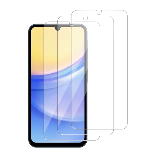 3 Pack for Samsung Galaxy A15 5G Tempered Glass Screen Protector, Scratch-Proof, Bubble-Free,HD Transparent, 9H Hardness,Bubble Free,Case Friendly - size: Galaxy A15 5G