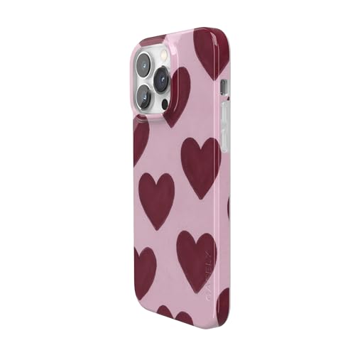 Casely iPhone 14 Pro Case | Whole Lotta Love | Plum Hearts | Compatible with MagSafe | Classic Ultra Slim Design - color: Whole Lotta Love | Plum Hearts, size: iPhone 14 Pro