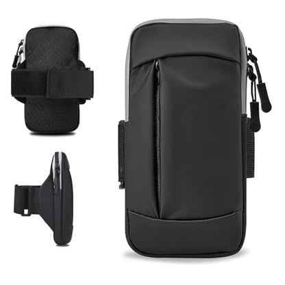 Phone Holder for Running Armband Cell Phone Holder for iPhone 17 16 16e 15 14 13 12 11 Pro Max Xs Xr X Plus Galaxy Ultra Note Carrier Bag Pouch,Gym Sports Arm Bands Sleeve Fit Women Men Kids - color: 05-Black