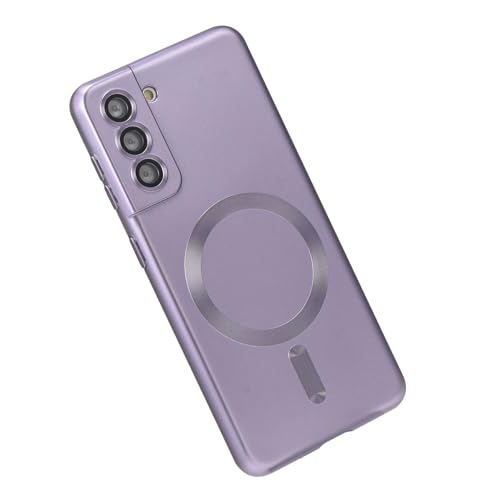 Magnetic for Samsung Galaxy S21 Plus Case,Soft Silicone Slim Fit Anti-Scratch Phone Case Cover with Camera Protection,Compatible with MagSafe,Light Purple - color: Light Purple, size: S21 Plus
