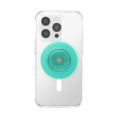 PopSockets Phone Grip for MagSafe, Magnetic Holder- Translucent Mint - color: Mint, style: MagSafe