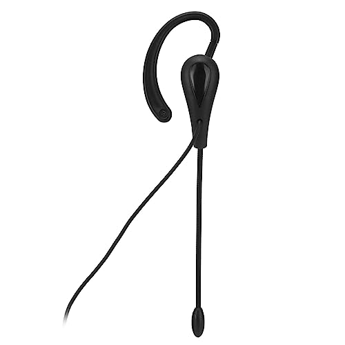 Monaural Headset, Rugged Single Ear Headset with Wired Clear Noise Cancellation for Call Center Computers (3.5mm)