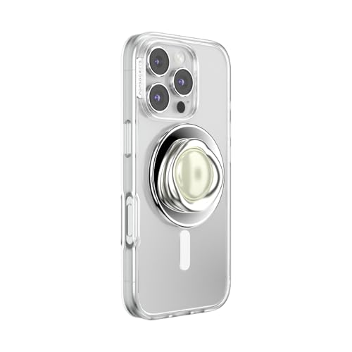 PopSockets Phone Grip for MagSafe, Magnetic Holder- Silver Eye - color: Eye of the Beholder Silver, style: MagSafe