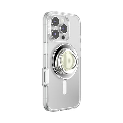 PopSockets Phone Grip for MagSafe, Magnetic Holder- Silver Eye - color: Eye of the Beholder Silver, style: MagSafe