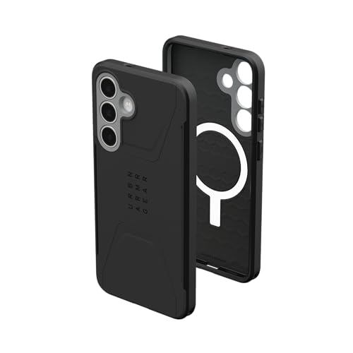 URBAN ARMOR GEAR UAG Designed for Samsung Galaxy S25 FE Case Civilian - Magnetic Charging Compatible Rugged Military Grade MIL-STD Protective Cover, Black - color: Civilian - Black