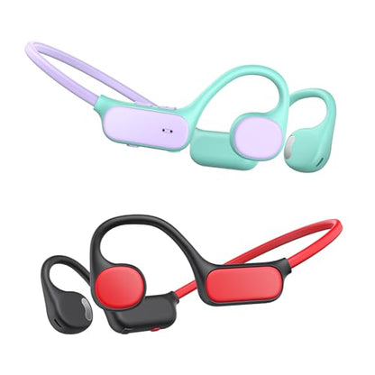 iClever OWS01 Kids Bluetooth Headphones, Air Conduction Open Ear Headphones - color: Red & Purple