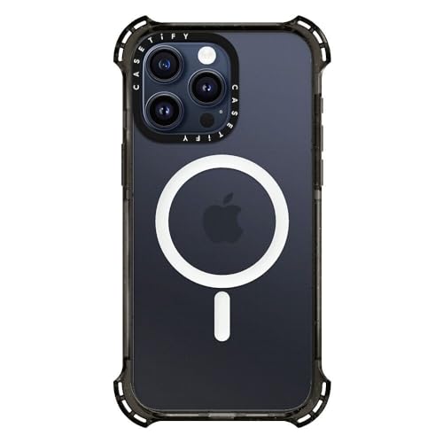 CASETiFY for iPhone 15 Pro Max Case - Bounce Compatible with MagSafe | Shockproof | 21.3 ft. 6x Military Grade Drop Protection | Black - color: Clear Black, size: Iphone 15 Pro Max (6.7")