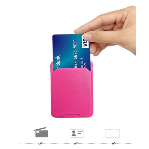 Unov Adhesive Phone Card Holder Stick-on Wallet ID Credit Card Pouch Sleeve Pocket for Pixel iPhone Motolora Galaxy iPad Tablet All Cell Phone White - color: White