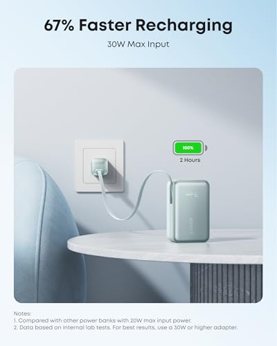 Anker Nano Power Bank, 45W 10,000mAh Portable Charger, iPhone Battery Pack (Green) - color: Green