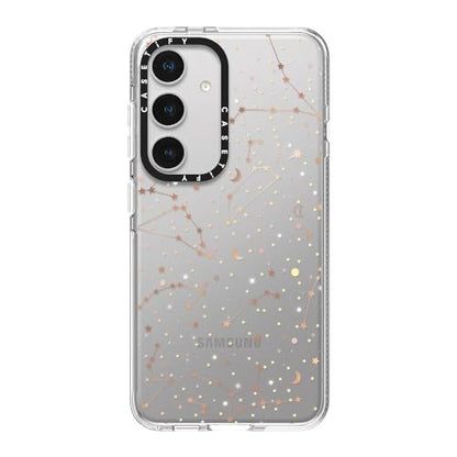 CASETiFY for Galaxy S24 Case - Impact Clear | Not Yellowing | 6.6 ft. Drop Protection | Space pattern on clear background/ gold stars and moon universe | Clear - color: Space pattern on clear background, size: Galaxy S24