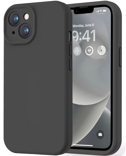 LOVE 3000 Designed for iPhone 14 Case, Premium Silicone with [Soft Anti-Scratch Microfiber Lining] Shockproof Protective Phone Case for Men Women Girls 6.1", Black - color: Black, size: iPhone 14 6.1inch