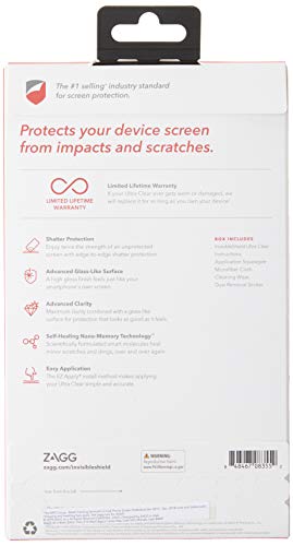 ZAGG Invisible Shield Ultra Clear - Military Grade Film Screen Protector - Made for Samsung GS10+ - Case Friendly - size: GS10+