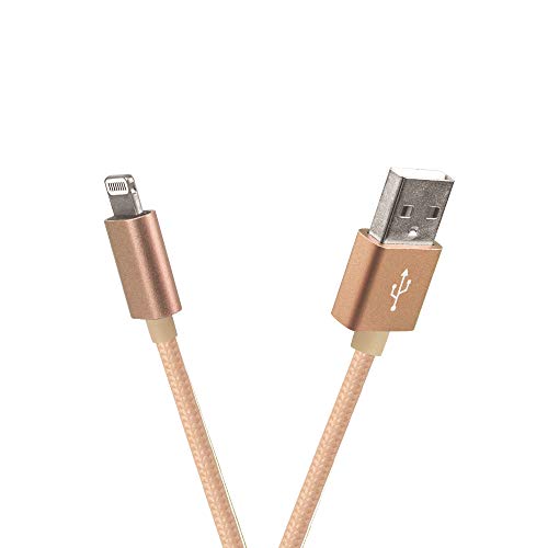 3FT Fast Charging Lightning Cable,Apple MFi Certified USB to Lightning Charger + Sync Cable Compatible with iPhone 11/11 Pro/11 Pro MAX/XS/XS MAX/XR/X/8/8 Plus/7/7 Plus/MacBook (B/Rose Gold) - color: B/Rose Gold