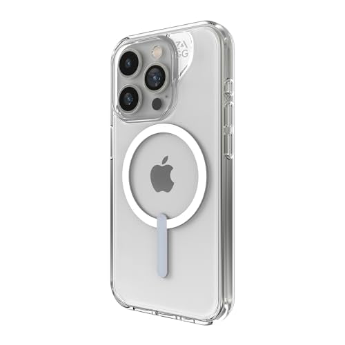 ZAGG Crystal Palace Snap iPhone 15 Pro Clear Phone Case - Drop Protection (13ft/4m), Durable Graphene, Anti-Yellowing, and Scratch-Resistant MagSafe Phone Case - size: iPhone 15 Pro, style: With Magsafe