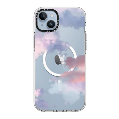 CASETiFY for iPhone 14 Plus Case - Impact Clear Compatible with MagSafe | Not Yellowing | 6.6 ft. 3X Military Grade Drop Protection | Clouds | Clear - color: Clouds, size: Iphone 14 Plus (6.7")