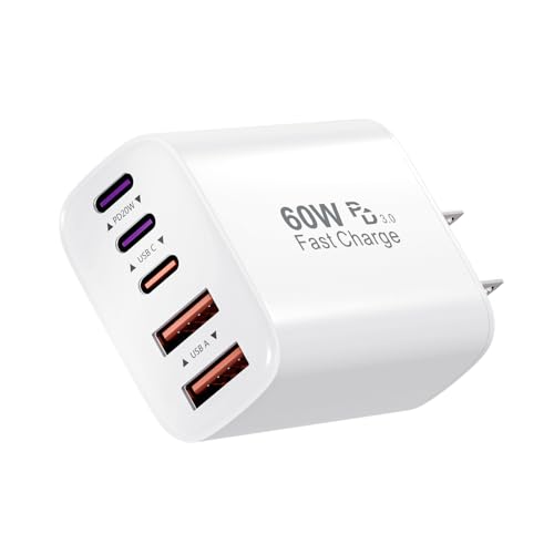 USB C Fast Wall Charger Block, 60W 5-Port USBC Wall Charger