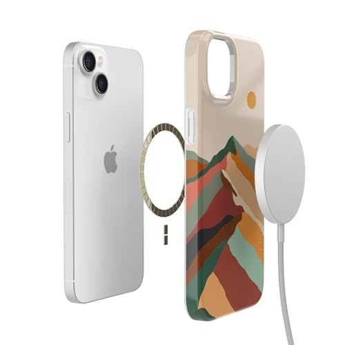 Casely iPhone 14 Plus Case | Magic Mountain | Colorblock | Compatible with MagSafe | Classic Ultra Slim Design - color: Magic Mountain | Colorblock
