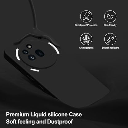 Silicone Case for Nothing Phone 3A Pro, Black | Soft Silicone Silky Touch Easy Clean, Shockproof Slim Phone Cover, Upgraded Camera Protection, Anti-Scratch Microfiber Lining - color: Black, size: Nothing Phone 3A Pro
