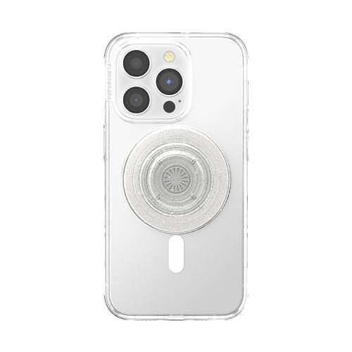 PopSockets Phone Grip for MagSafe, Magnetic Holder- Clear Glitter - color: Clear Glitter, style: MagSafe