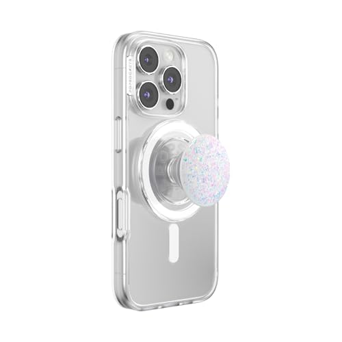 PopSockets Phone Grip for MagSafe, Magnetic Holder- Confetti White - color: Iridescent Confetti White, style: MagSafe