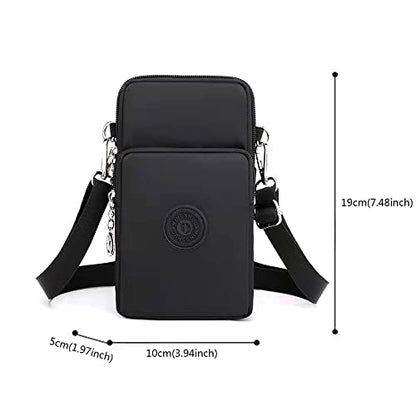 Women Crossbody Cell Phone Purse Case Armband Bag for iPhone 12 13 Mini 14 15 Plus 11 Pro Max Google Pixel 6a 7a 8a 6 7 8 Pro - color: Black-pattern