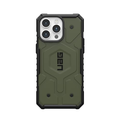 URBAN ARMOR GEAR UAG [Updated Ver] Compatible with iPhone 15 Pro Max Case 6.7" Pathfinder Olive Drab Built-in Magnet Compatible with MagSafe Charging Rugged Military Grade Dropproof Protective Cover - color: Olive Drab