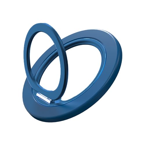Magnetic Phone Ring For MagSafe Phone Grip, Magnetic Cell Phone Stand Holder Finger Ring,[Thin and light design]for iPhone Can Rotate 360 Degrees Compatible with iPhone 12/13/14/15/16/17 Series -Blue