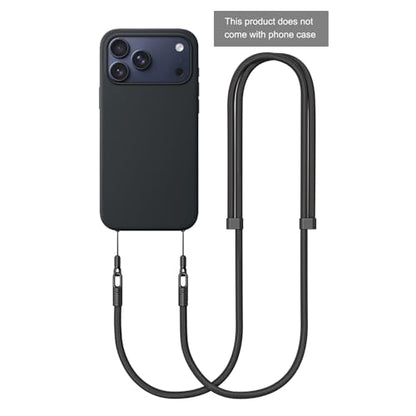 Thickened Crossbody Strap, Shoulder Neck Camera Phone Strap, Black - color: Black
