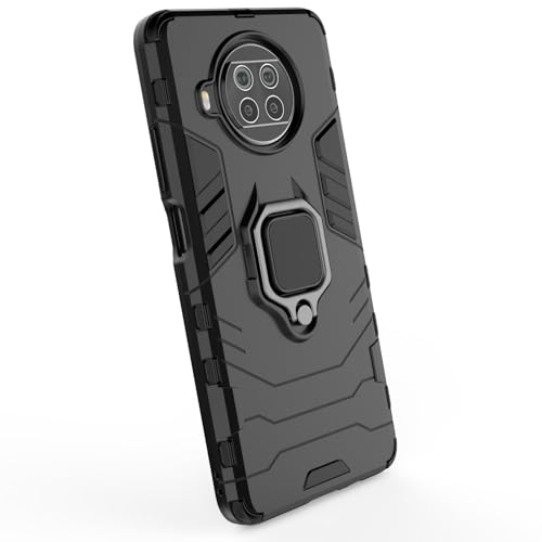 Max Power Digital Magnet Case for Xiaomi Mi 10T Lite 5G Shockproof Hard Phone Cover with Grip, Metal Ring Kickstand Bumper Shell [Compatible with Magnetic Car Mount] (Navy) - color: Navy, size: Xiaomi Mi 10T Lite 5G