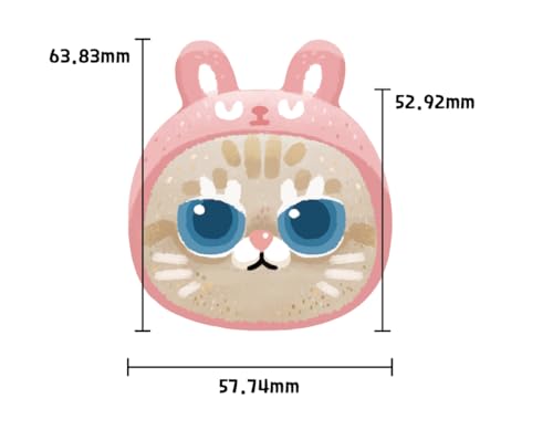 GRIPTOK Cute 2D Bunny Expandable Collapsible Mobile Phone Grip Stand Holder for Smartphone, Tablet, Cell Phone Accessory
