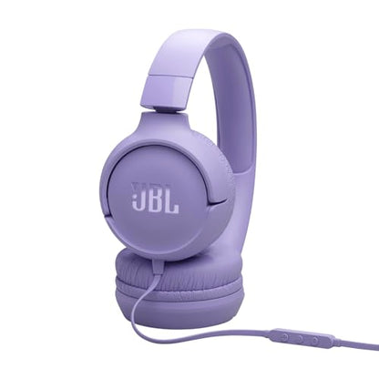 JBL Tune 520C - USB-C Wired on-Ear Headphones with Hi-Res Audio Support, JBL Pure Bass Sound, Comfort fit, USB-C connectivity, 3-Button Remote with Microphone and EQ presets Control (Purple) - color: Purple