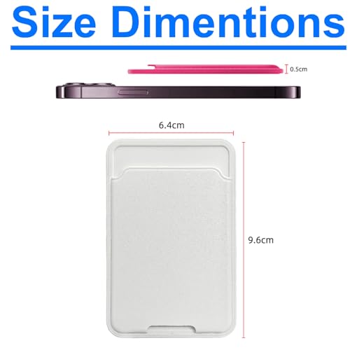Unov Adhesive Phone Card Holder Stick-on Wallet ID Credit Card Pouch Sleeve Pocket for Pixel iPhone Motolora Galaxy iPad Tablet All Cell Phone White - color: White